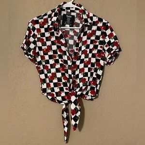 Cropped Button-Up Top